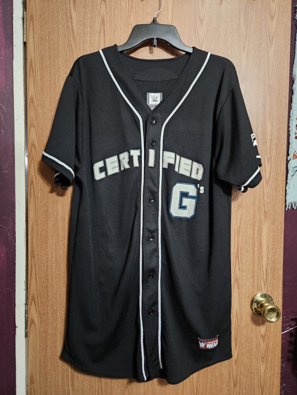 WWE Enzo &big Cass Authentic Baseball Style Jersey Size Large "Dimes 0"